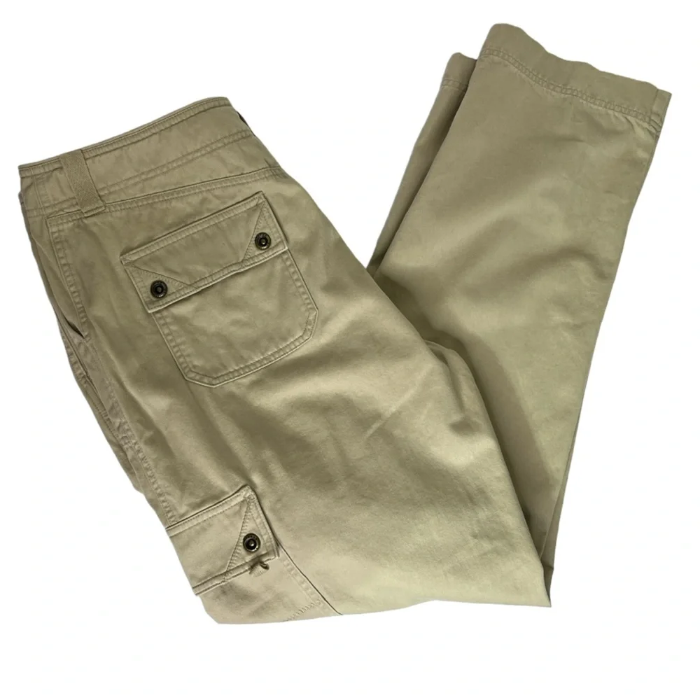Lauren Ralph Lauren Khaki Baggy Straight Cargo Pants Womens 14 - Picture 7 of 7
